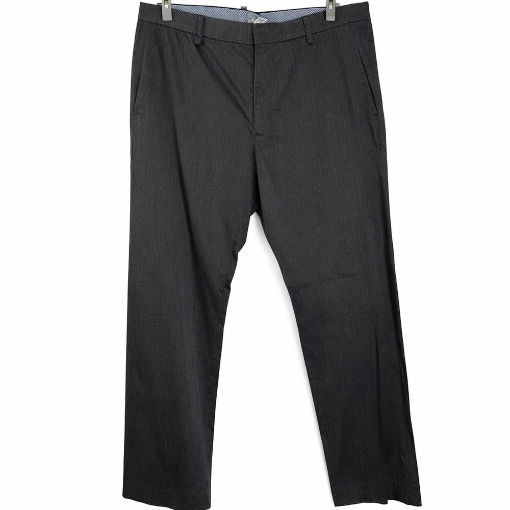 Gap Mens Charcoal Heathered Gray Stretch Chino Dress Pants‎ 36x34 Measured 36x32